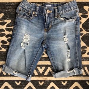 Boho babes denim distressed shorts